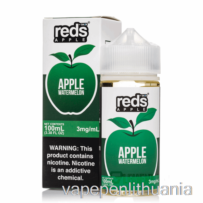 Arbūzas - Raudonųjų Obuolių E-sultys - 7 Daze - 100 Ml 12 Mg Vape Skysčio